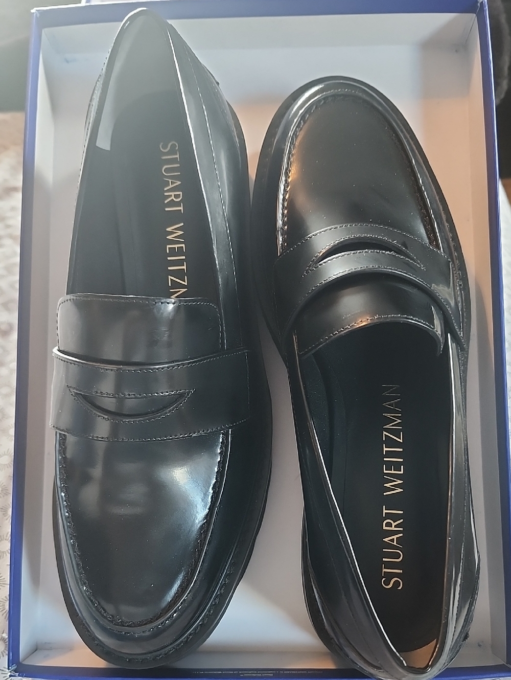 Stuart Weitzman Black Ultralift Loafer